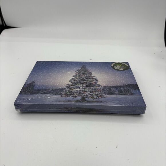 Oak Street Picture Art Canvas Light up 8.25"x 5.875" Christmas Tree Night B4 - Picture 5 of 10